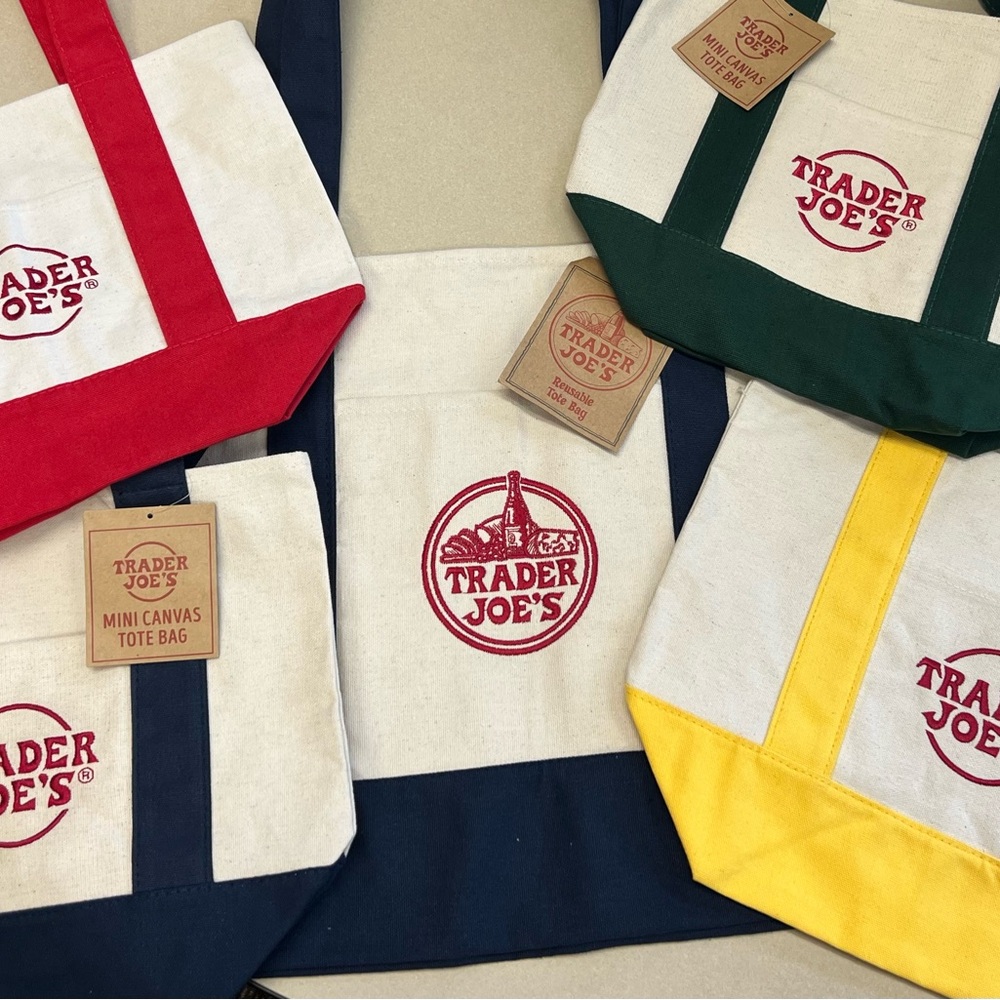 Mommy and Kids Trader Joe's Canvas Tote Bags Set